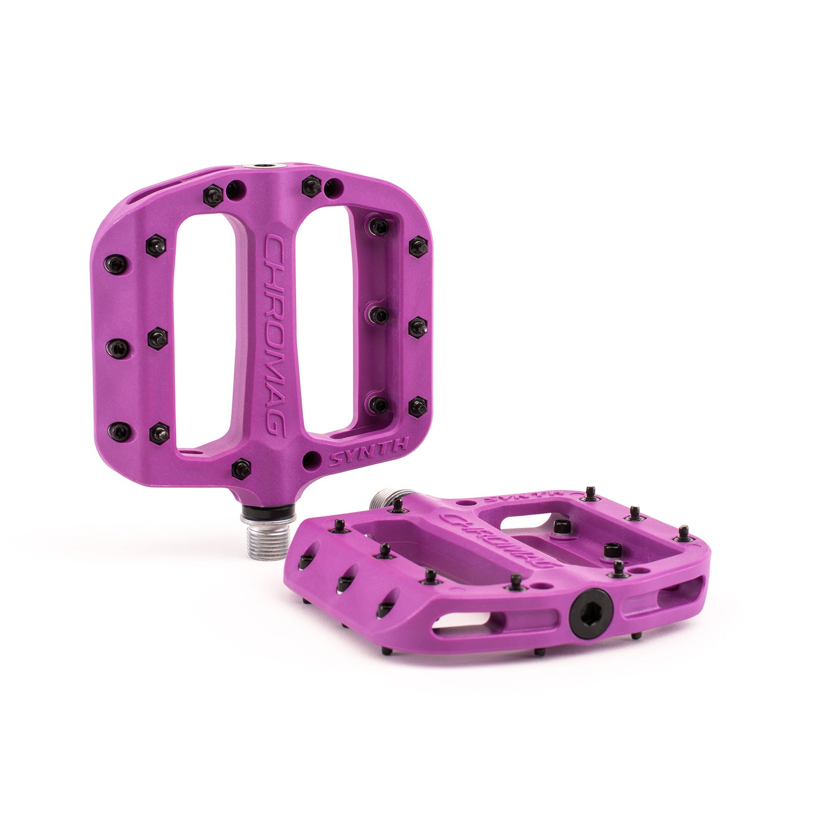 Purple bike pedals on sale