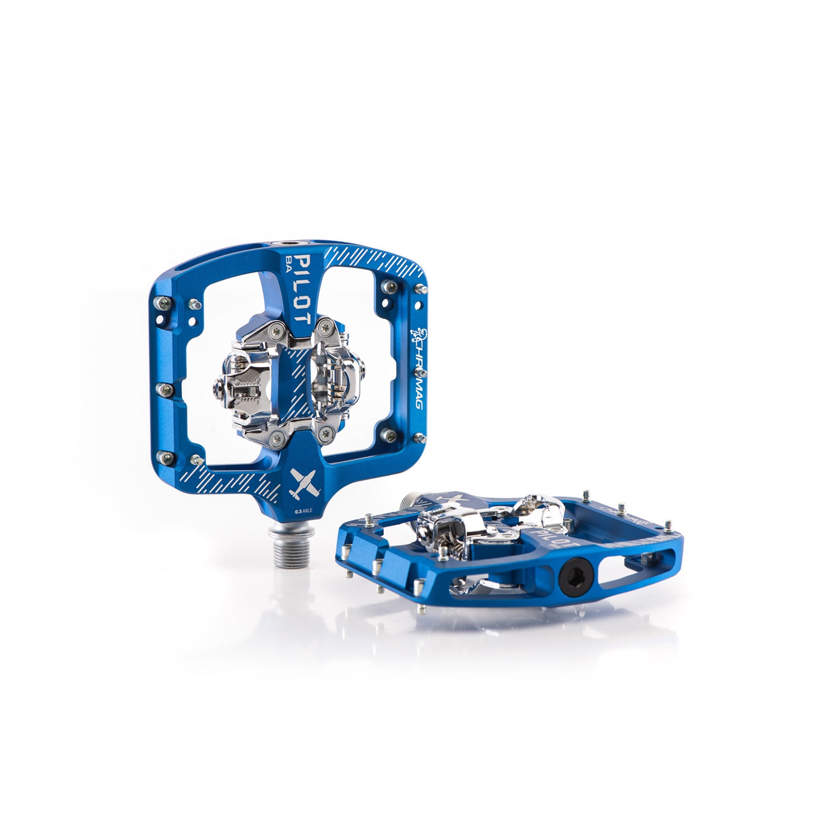 Blue bicycle pedals on sale